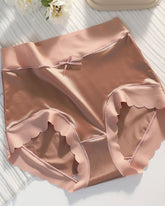 Bragas sexys de seda de gusano de seda de cintura alta con levantamiento de cadera