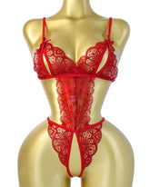 Pijama de una pieza sexy para mujer con encaje floral calado y translúcido y espalda descubierta