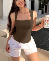 Body de canalé sin mangas