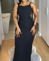 Vestido largo ajustado de moda para mujer