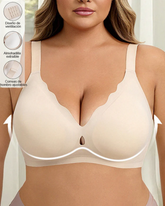 Sujetador transpirable con escote en V calado para uso diario