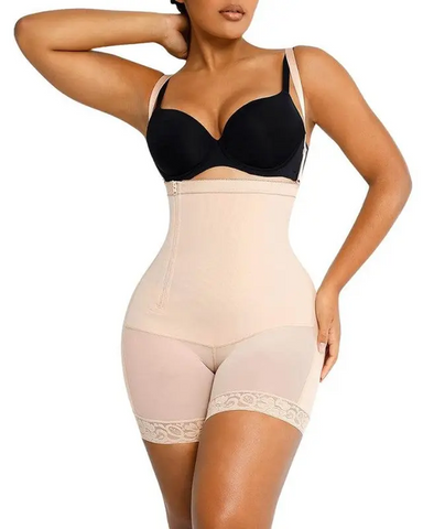 Body moldeador con cremallera lateral, pantalón moldeador que realza las caderas