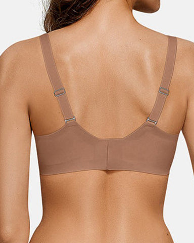 Sujetador sin costuras de malla transparente para mujer