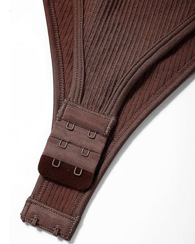 Body triangular de canalé sin mangas (Pre-Venta)