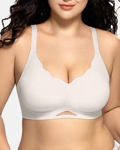 Sujetador sin costuras de malla transparente para mujer