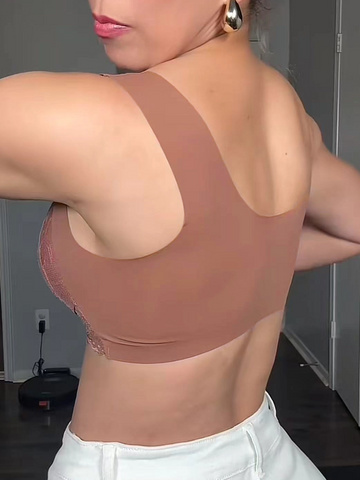 Elegante sujetador push up sin aros con cierre frontal de encaje