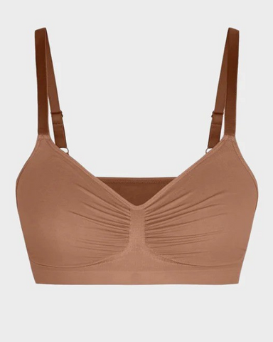 Sujetador push-up plisado fino