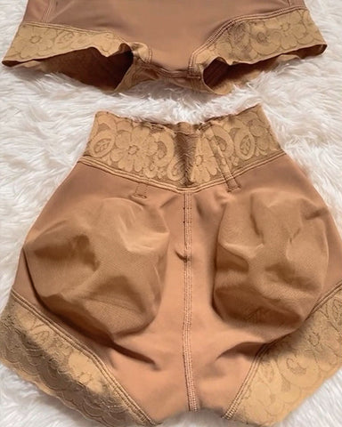 Pantalones cortos invisibles de cintura baja sin costuras que controlan el abdomen y realzan los glúteos