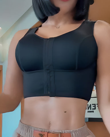 Sujetador moldeador con ganchos y tiras anchas para mujer