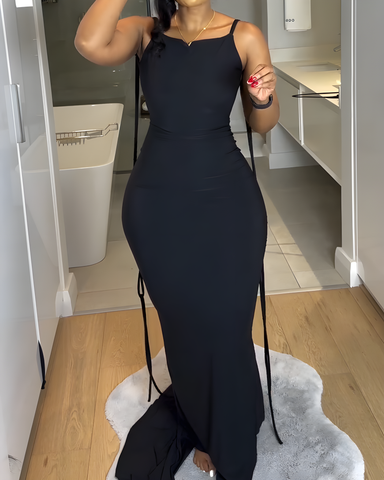 Vestido largo ajustado de moda para mujer