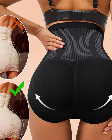 Ropa interior moldeadora elástica sin costuras de cintura alta para control de abdomen y realce de glúteos