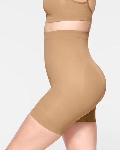 Pantalones cortos sin costuras con cintura alta que levantan la cadera