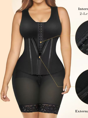 Faja moldeadora transpirable de compresión abdominal con doble presión para el pecho