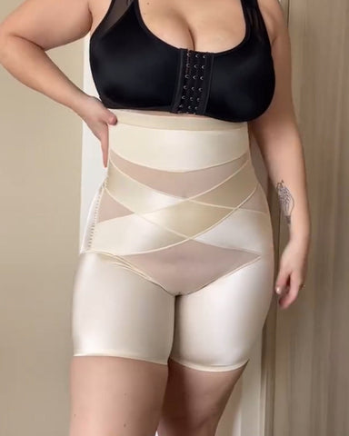 Pantalones cortos de cintura alta con vendaje cruzado que levantan la cadera