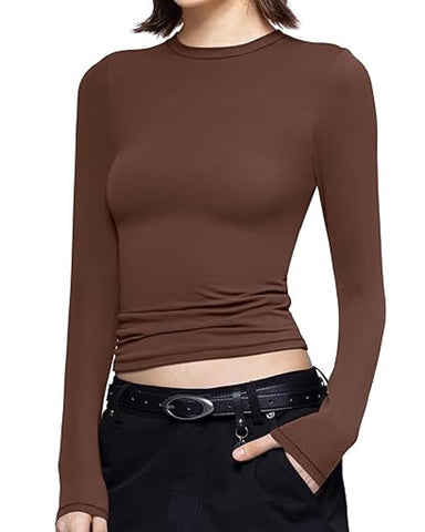 Faja con cuello redondo y mangas largas (preventa)