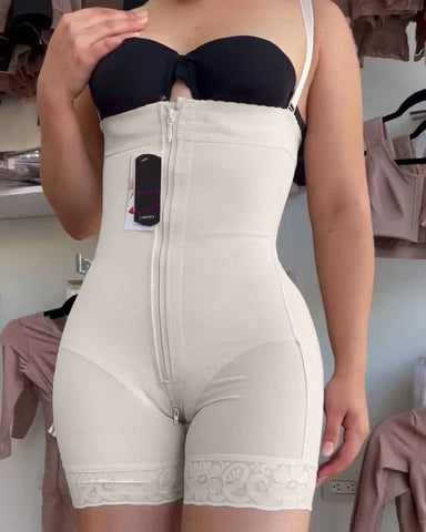 Butt Lift Tummy Tuck Removable Strap Zipper Shaper