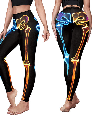 Pantalones de yoga elásticos ajustados para Halloween