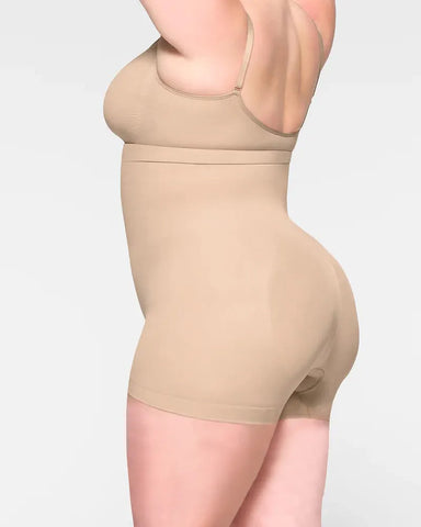 Pantalones cortos sin costuras con cintura alta que levantan la cadera