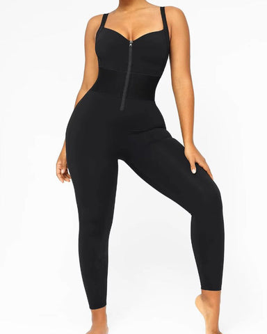 Mono ajustado con control de abdomen y cremallera frontal