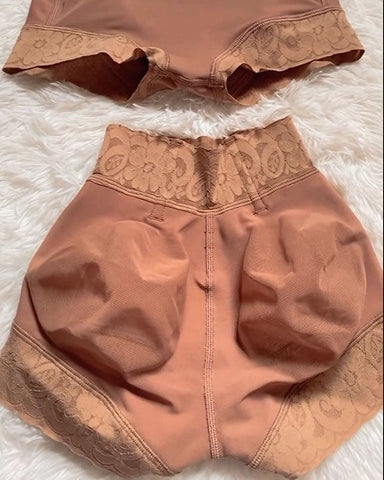 Pantalones cortos invisibles de cintura baja sin costuras que controlan el abdomen y realzan los glúteos
