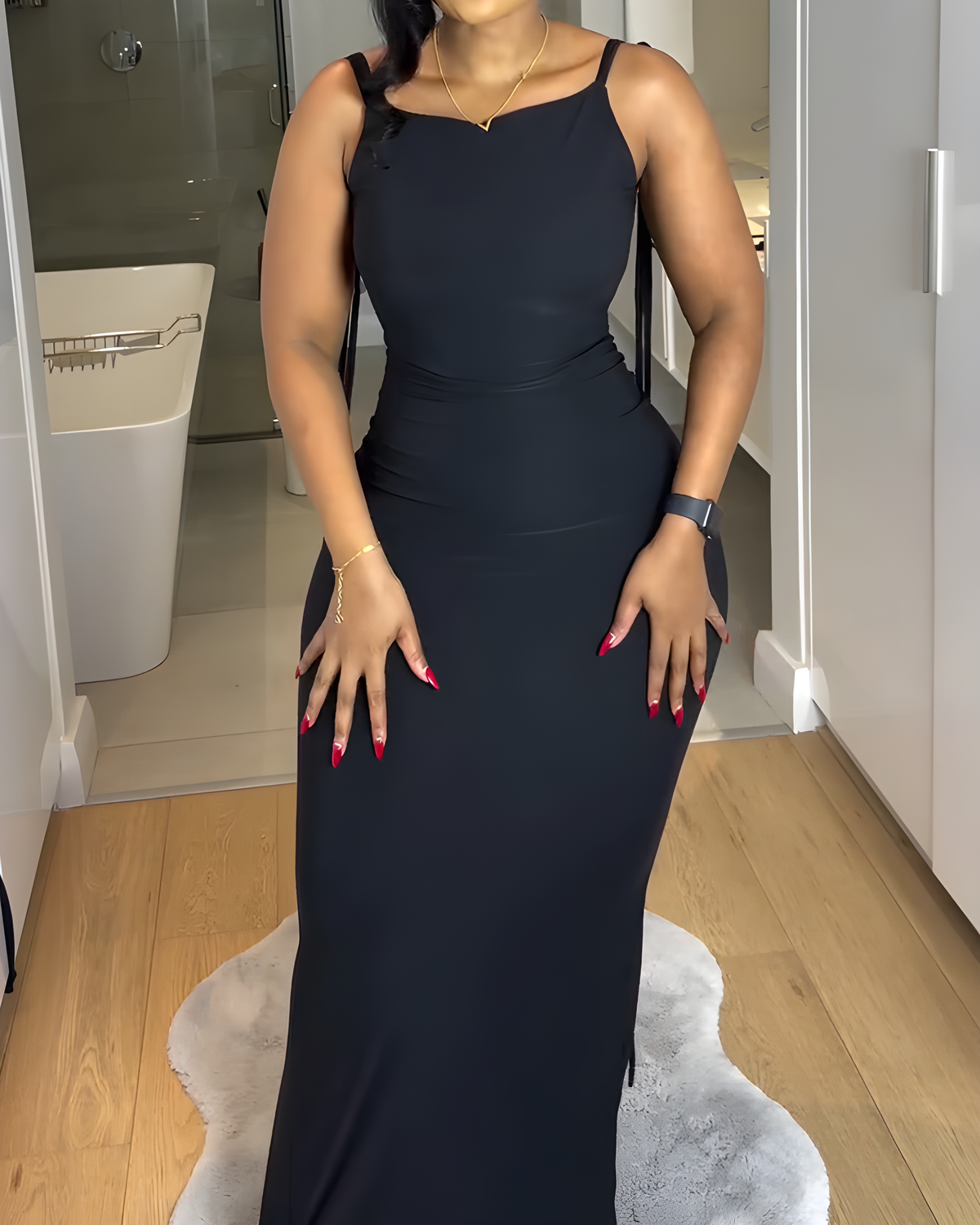 Vestido largo ajustado de moda para mujer