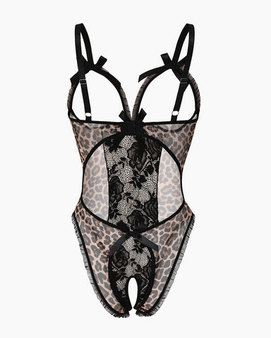 Minibodysuit de encaje navideño