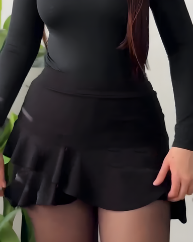 Faldas con volantes y shorts incorporados de moda