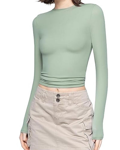 Faja con cuello redondo y mangas largas (preventa)