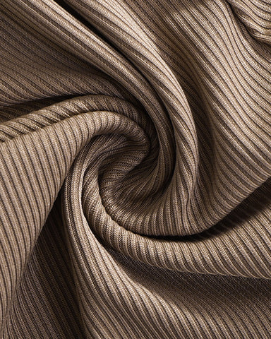 Mono de corte entallado con cuello de muesca acanalado de punto informal liso