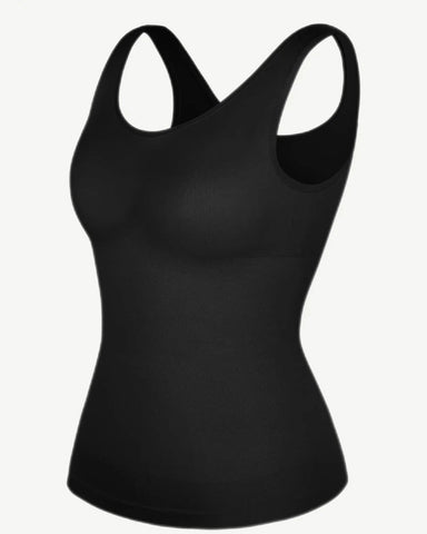 Top sin mangas moldeador desnudo con control de barriga adelgazante diario