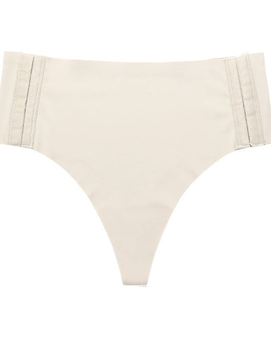 Tanga de seda de hielo sin costuras, transpirable, sexy, con entrepierna de algodón puro de cintura alta