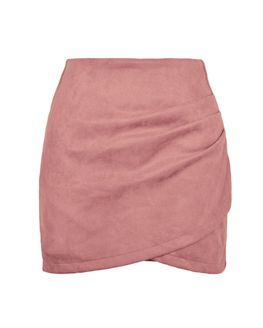 Falda de gamuza a la cadera