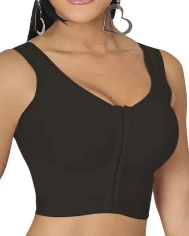 Top sin mangas con botones para mujer