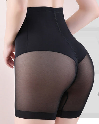 Pantalones de control de abdomen de cintura alta con cintura ajustada y levantamiento de caderas fuertes