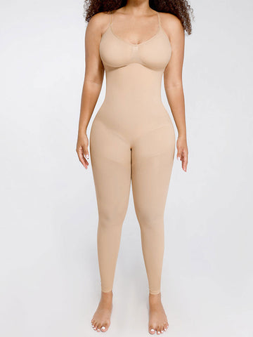 Faja moldeadora de cintura y abdomen sin costuras para el pecho y la mitad del muslo