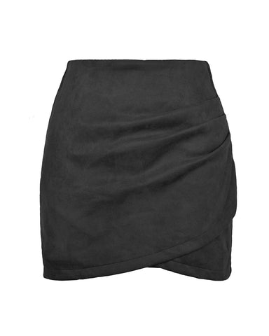 Falda de gamuza a la cadera