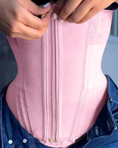 Camiseta sin mangas con cremallera y pecho
