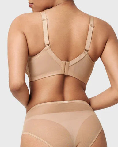 Sujetador sexy de encaje transparente de malla