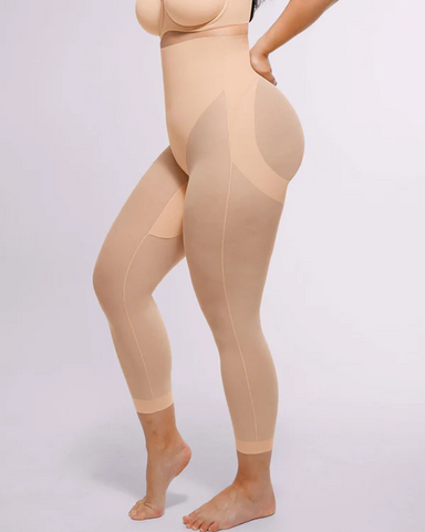 Pantalones capri de talle alto para tallas grandes, con efecto moldeador y realzador de caderas