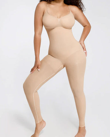 Faja moldeadora de cintura y abdomen sin costuras para el pecho y la mitad del muslo